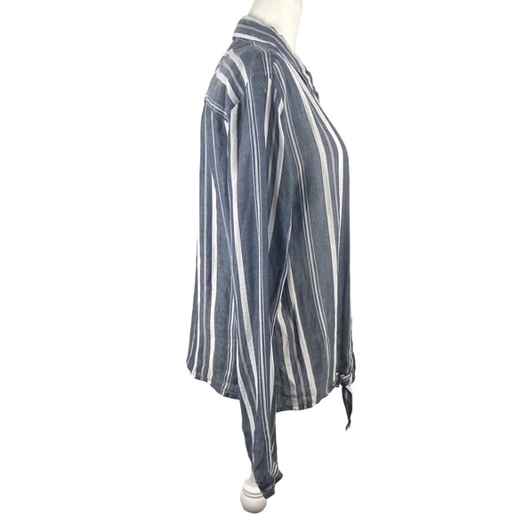 𝅺dylan CHAMBRAY & PINK, BUTTON DOWN‎ TIE FRONT, NEW WITH TAGS - Picture 4 of 11